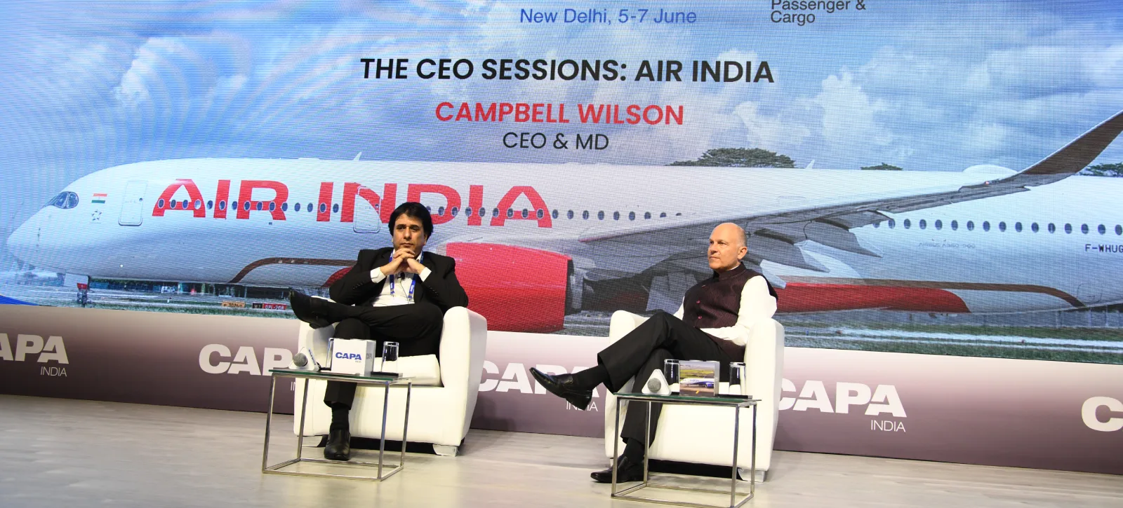 The CEO Sessions with Air India at the Global Aviation Summit, staged by Occasion Xperts
