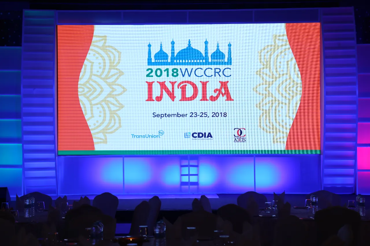 2018 WCCRC India conference stage