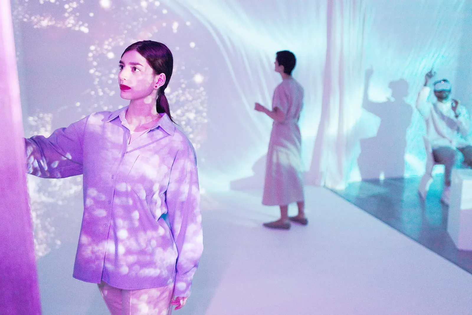 Interactive technology zone at a tech event