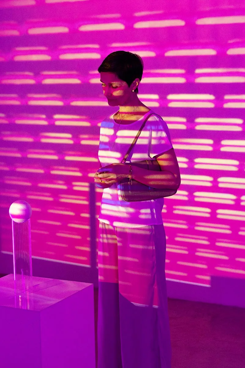 Anamorphic LED display at an immersive tech event